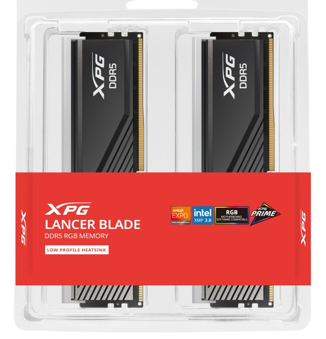 Памет - ADATA LANCER BLADE RGB 64GB (2x32GB) DDR5 6000 MHz CL30 Black