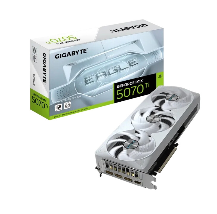Видео карта - Gigabyte GeForce RTX 5070 Ti 16GB GDDR7 Eagle OC Ice SFF