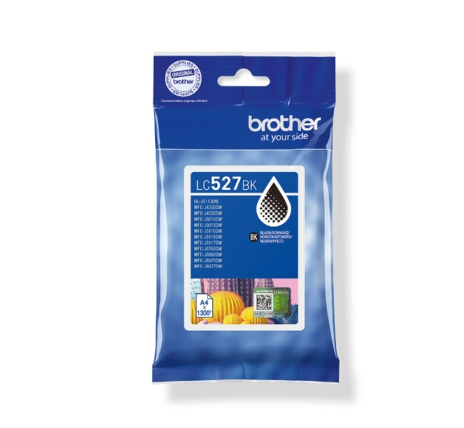 Консуматив - Brother LC527BK Black Ink Cartridge for MFCJ5010DW/MFCJ5110DW - 1300 page yield