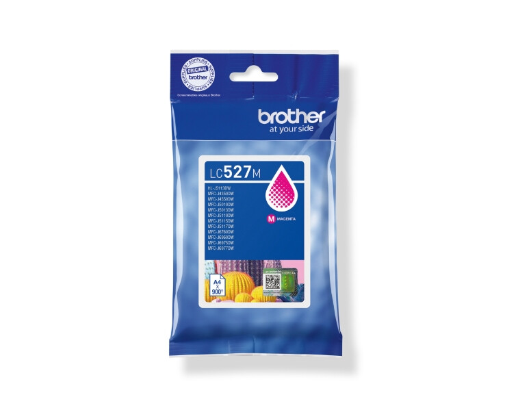 Консуматив - Brother LC527M Magenta Ink Cartridge for MFCJ5010DW/MFCJ5110DW - 900 page yield