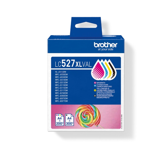 Консуматив - Brother LC527XLVAL Coloured Multipack Ink Cartridge for MFCJ5010DW/MFCJ5110DW