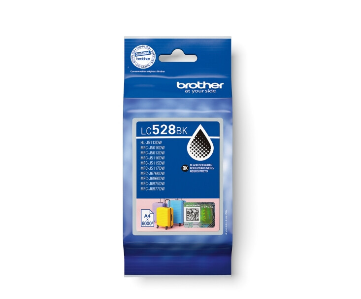 Консуматив - Brother LC528BK Black Ink Cartridge for MFCJ5010DW/MFCJ5110DW - 6000 page yield