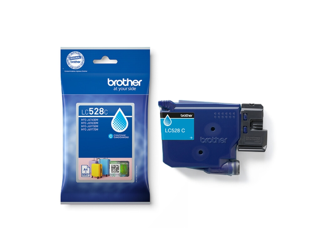 Консуматив - Brother LC528C Cyan Ink Cartridge for MFCJ5010DW/MFCJ5110DW - 5000 page yield
