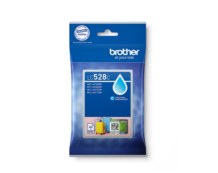 Консуматив - Brother LC528C Cyan Ink Cartridge for MFCJ5010DW/MFCJ5110DW - 5000 page yield