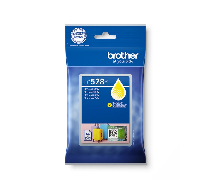 Консуматив - Brother LC528Y Yellow Ink Cartridge for MFCJ5010DW/MFCJ5110DW - 5000 page yield