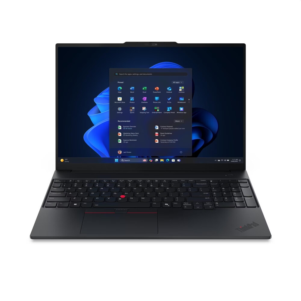 Лаптоп - Lenovo ThinkPad E16 G3, Intel Core Ultra 5 225U, 12C (up to 4.8GHz, 12MB), 16GB DDR5-5600, 512GB SSD, 16" WUXGA (1920x1200) IPS AG, Intel Graphics, FHDp&IR Cam, Backlit KB, WLAN, BT, FPR, 4 cell, Win 11 Pro, 3Y Onsite