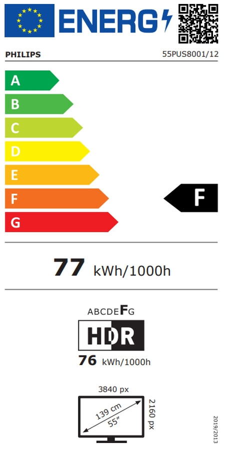 Телевизор - Philips 55PUS8001/12, 55" 4K UHD LED, 3840 x 2160p, 60Hz, 3 sided Ambilight,  DVB-T/T2/T2-HD/C/S/S2, CL+2.0, Perfect Pixel UHD, HDR10, HLG, Titan OS, Dolby Atmos, 3*HDMI, 2*USB, 802.11ac, BT 5.2, Easy Link 3.0, 20W RMS, Black