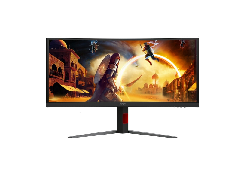 Монитор - AOC CU34G4ZCA, 34" Curved 1500R, Fast VA, WLED, 3440x1440@250Hz, 1ms GtG, 0.3ms MPRT, 450cd m/2, 3000:1, Adaptive Sync, FlickerFree, Low Blue Light, Tilt, Height Adjust, Swivel, 2xHDMI, DP, USB hub