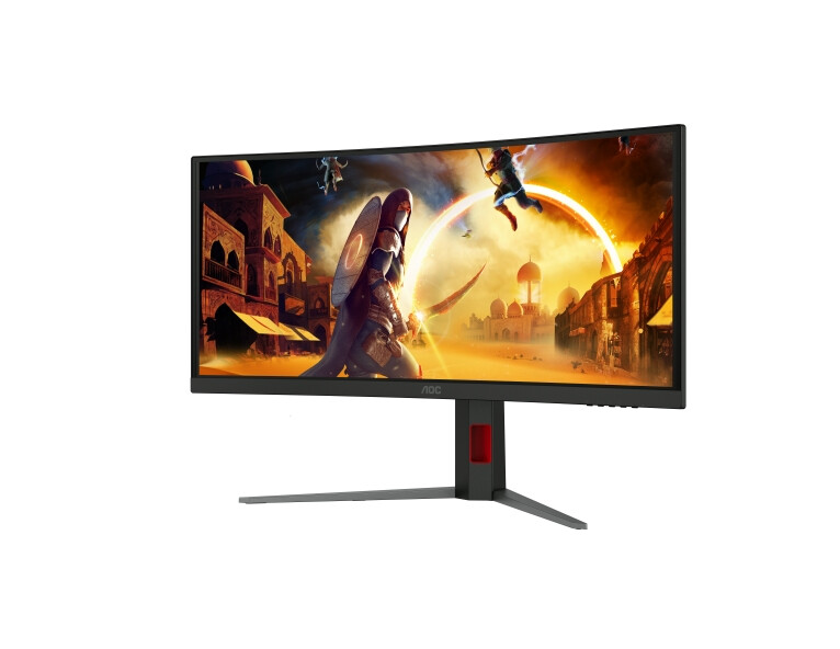 Монитор - AOC CU34G4ZCA, 34" Curved 1500R, Fast VA, WLED, 3440x1440@250Hz, 1ms GtG, 0.3ms MPRT, 450cd m/2, 3000:1, Adaptive Sync, FlickerFree, Low Blue Light, Tilt, Height Adjust, Swivel, 2xHDMI, DP, USB hub