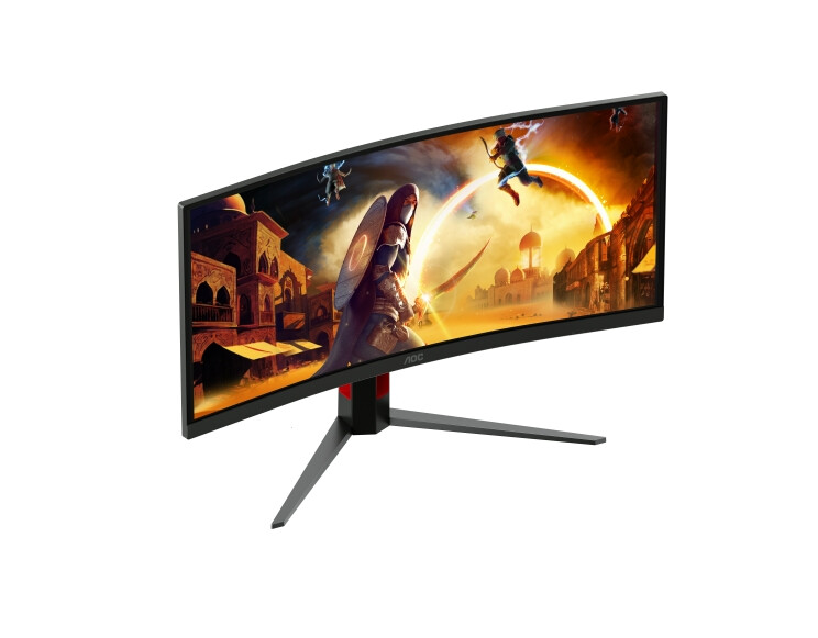 Монитор - AOC CU34G4ZCA, 34" Curved 1500R, Fast VA, WLED, 3440x1440@250Hz, 1ms GtG, 0.3ms MPRT, 450cd m/2, 3000:1, Adaptive Sync, FlickerFree, Low Blue Light, Tilt, Height Adjust, Swivel, 2xHDMI, DP, USB hub