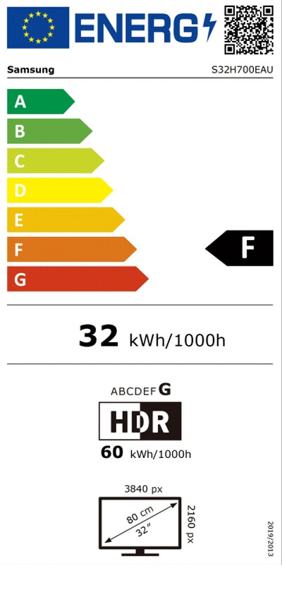 Монитор - Samsung LS32H700 32" VA LED 60 Hz, 5 ms GTG, 3840x2160, 300 cd/m2 Display Port 1.4 HDMI 2.2, Black
