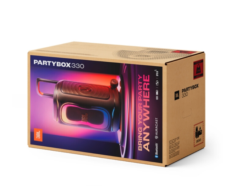 Аудио система - JBL PARTYBOX 330 - Portable party speaker with JBL legendary sound , AI Sound Boost and futuristic lighting