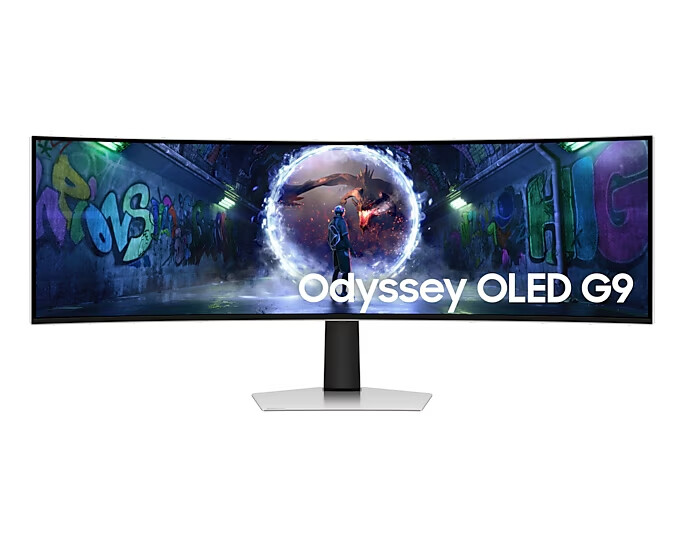 Монитор - Samsung LS49CG934, 49" Odyssey G9 GAMING, Curved OLED, 1800R, 240Hz, Smart. 32:9, 5120 x 1440, 250 cd/m2, Display Port , HDMI,Micro HDMI, USB Hub, Silver + Logitech G102 Mouse, Lightsync RGB, 8000 DPI, 6 Programmable Buttons, Black