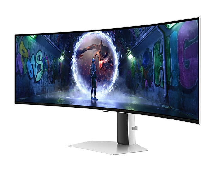 Монитор - Samsung LS49CG934, 49" Odyssey G9 GAMING, Curved OLED, 1800R, 240Hz, Smart. 32:9, 5120 x 1440, 250 cd/m2, Display Port , HDMI,Micro HDMI, USB Hub, Silver + Logitech G102 Mouse, Lightsync RGB, 8000 DPI, 6 Programmable Buttons, Black