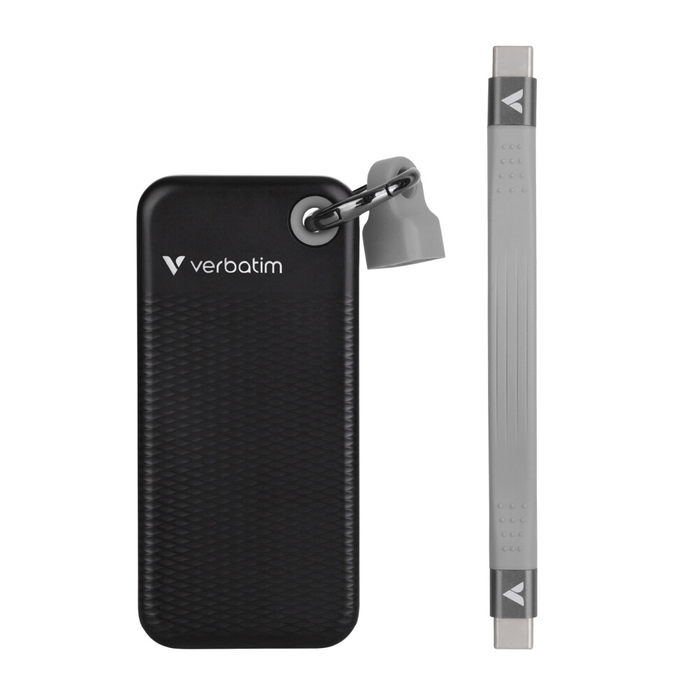 Твърд диск - Verbatim Pocket SSD USB 3.2 Gen 2 512GB Black/Grey