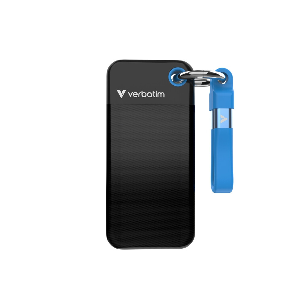 Твърд диск - Verbatim Pocket SSD USB 3.2 Gen 2 512GB Black/Blue