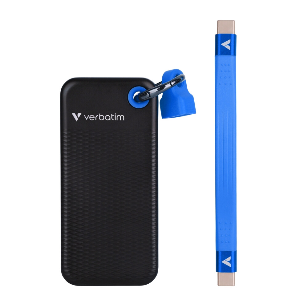 Твърд диск - Verbatim Pocket SSD USB 3.2 Gen 2 512GB Black/Blue