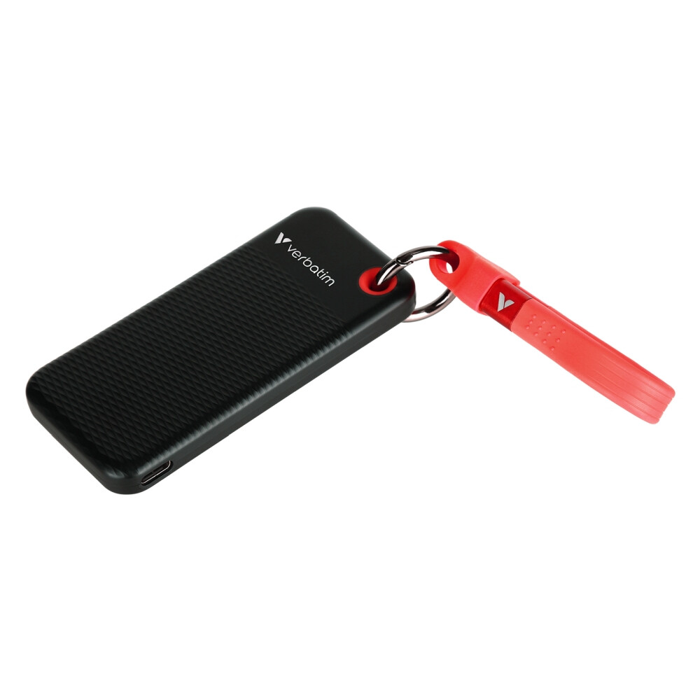 Твърд диск - Verbatim Pocket SSD USB 3.2 Gen 2 512GB Black/Red