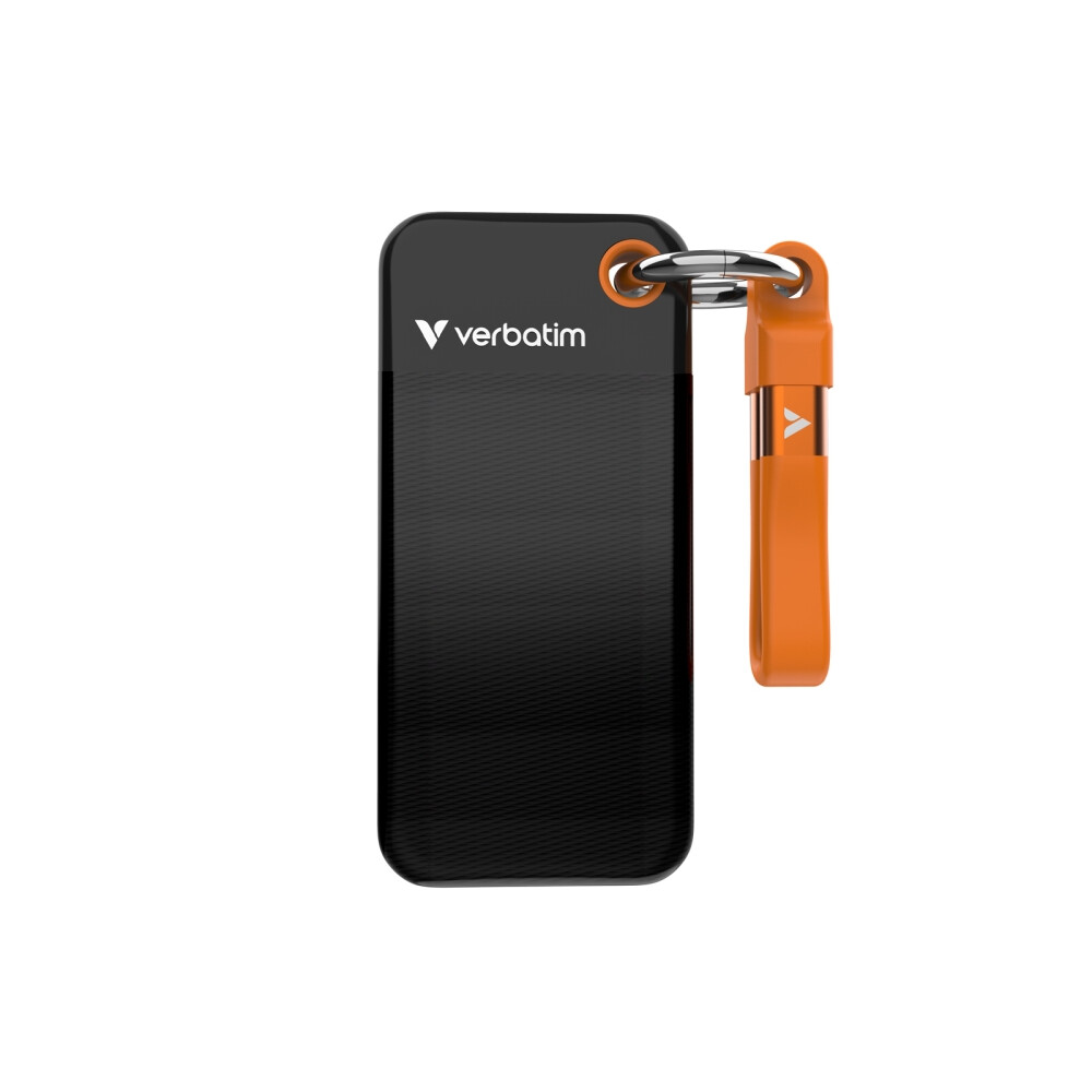 Твърд диск - Verbatim Pocket SSD USB 3.2 Gen 2 512GB Black/Orange