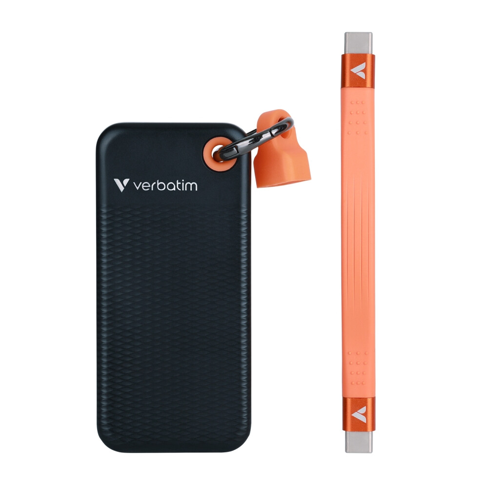 Твърд диск - Verbatim Pocket SSD USB 3.2 Gen 2 512GB Black/Orange