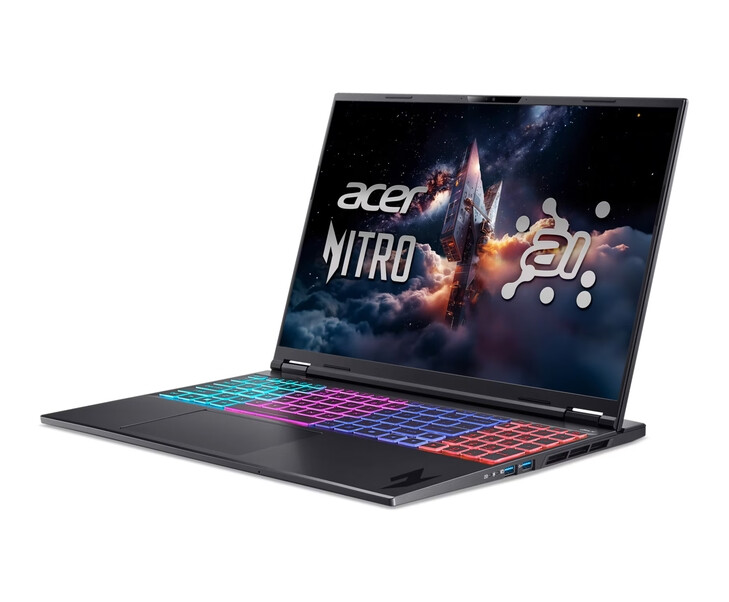 Лаптоп - Acer Nitro 16S AI, AN16S-61-R28Q , AMD Ryzen AI 9 365 (up to 5.0Ghz, 24MB), 16" WQXGA (2560x1600)IPS 180Hz, 16GB, 1024GB, GeForce RTX 5070 8GB GDDR7, WiFi 6E, BT 5.3, No Os, Black + Acer Nitro KG240YP0bi, 23.8''