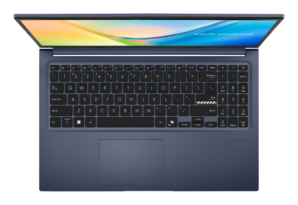 Лаптоп - Asus Vivobook M1502XA-BQ015NA, AMD Ryzen 9 7940HS 4.0GHz (8-core/16-thread, 16MB cache, up to 5.2GHz max boost),15.6 "FHD(1920X1080) 16:9,16GB DDR5 (8 GB on BD),512 GB SSD,Backlit Keyboard , NO OS, Quiet Blue, no adapter