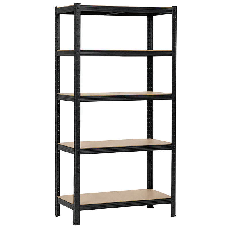 Метален стелаж Carmen CR-1016 - 180х90х45 см, до 250 кг на рафт - черен