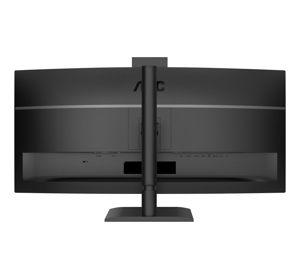 Монитор - AOC CU34E4CW, 34" Curved 1500R, VA, WLED, 3440x1440@120Hz, 4ms GtG, 1ms MPRT, 350cd m/2, 3500:1, 50M:1 DCR, Adaptive Sync, FlickerFree, Anti-Blue Light, 5Wx2, Webcam 5MP, Tilt, Height Adjust, Swivel, 2xHDMI, DP, USB hub, KVM, RJ45