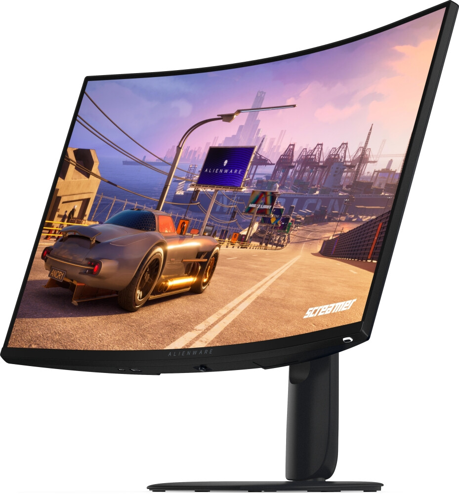 Монитор - Dell Alienware AW3226DM, 31.5" Curved VA AG, WQHD 2560x1440, 95% DCI-P3, AMD FreeSync Premium, 240Hz, 1 ms GTG, 3000:1, 400 cd/m2, HDR, VRR, HDMI, DP, USB Hub, USB-C, PIP, PBP, Height Adjustable,Tilt, Black