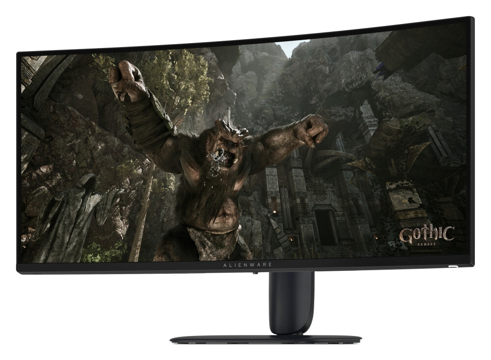 Монитор - Dell Alienware AW3426DWM, 34.5", 21:9, Curved VA AG, UW-QHD 3440x1440, 95% DCI-P3, AMD FreeSync Premium, 240Hz, 1 ms GTG, 3000:1, 400 cd/m2, HDR, VRR, HDMI, DP, USB Hub,  USB-C, PIP, PBP, Height Adjustable,Pivot, Tilt, Black
