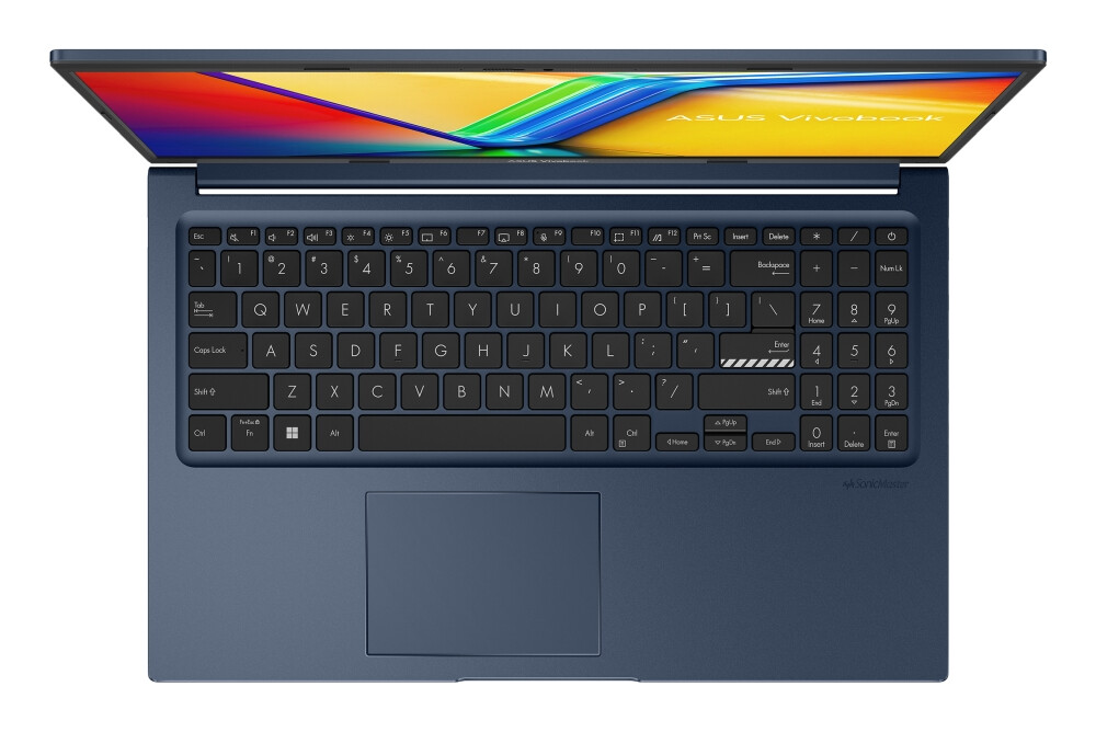 Лаптоп - Asus Vivobook X1504VA-BQ5718NA,Intel Core 3 100U 1.2 GHz (10MB Cache, up to 4.7 GHz, 6 cores, 8 Threads), 15.6" FHD,(1920x1080),8GB DDR5 , SSD 256GB, Chiclet Keyboard with Num-key,No OS, Quiet Blue,US, no adapter