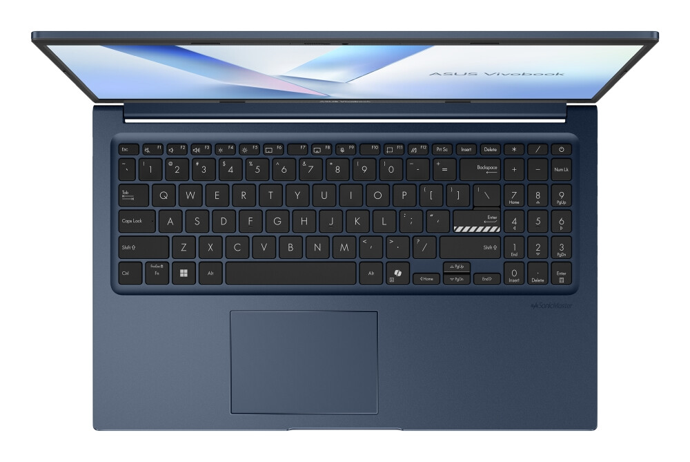 Лаптоп - Asus Vivobook X1504MA-BQ773NA,Intel 5 315 1.5 GHz (6MB Cache, up to 4.4 GHz, 6 cores, 6 Threads) up to 15TOPS, 15.6" FHD,(1920x1080),16GB DDR5, SSD 512 GB, No OS, Quiet Blue,US, no adapter