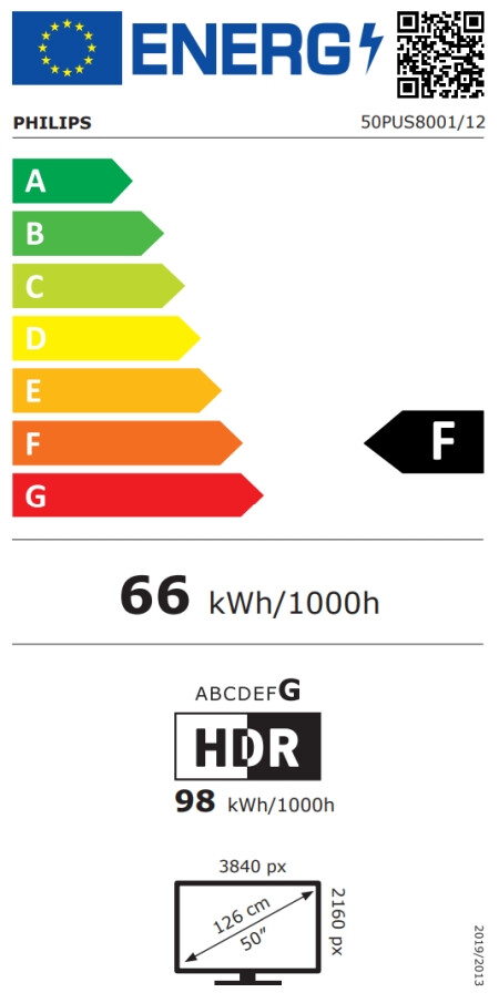 Телевизор - Philips 50PUS8001/12, 50" 4K UHD LED, 3840x2160p, 60Hz, DVB-T/T2/T2-HD/C/S/S2, 3 sided Ambilight, CL+2.0, Perfect Pixel UHD, HDR10, HLG, Titan OS, Dolby Atmos, 3*HDMI, 2*USB, 802.11ac, BT 5.2, Easy Link 3.0, 20W RMS, Black
